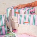 Picnic Cooler Bag | Box | Pink + Green Stripe Picnic Cooler Bag | Box | Pink + Green Stripe